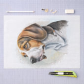 Niedlicher Beagle Dog Wasserfarbe Seidenpapier (Handwerk)