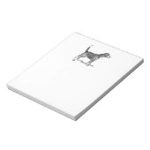 Niedlicher Beagle Eleganter Hund Zeichne Notizblock (Rotiert)