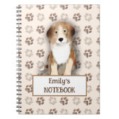 Niedlicher Beagle-Footprint Notizblock (Vorderseite)