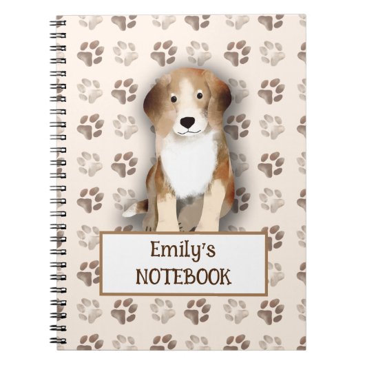 Niedlicher Beagle-Footprint Notizblock (Vorderseite)