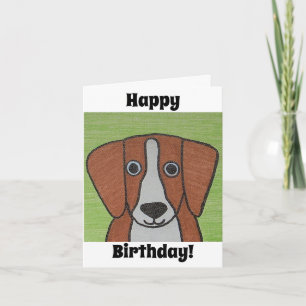 Niedlicher Beagle Geburtstagskarte Karte