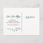 Niedlicher Beagle Gemütlich Neue Zuhause-Bewegung Ankündigungspostkarte (Rückseite)