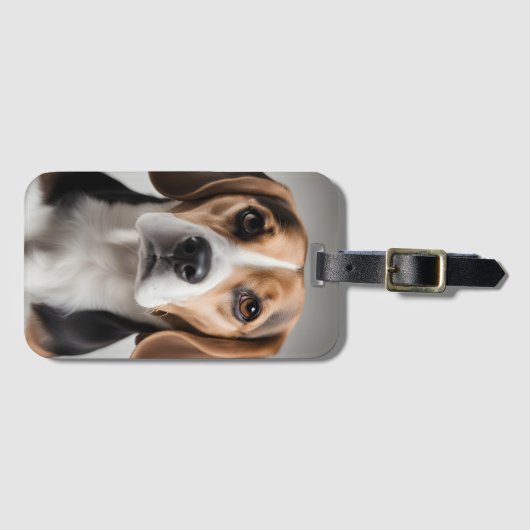 Niedlicher Beagle Gepäckanhänger (Vorderseite (Horizontal))