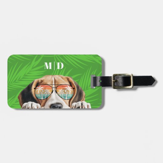 Niedlicher Beagle Gepäckmarke Gepäckanhänger (Vorderseite horizontal)