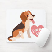 Niedlicher Beagle Geschenk Funny Cartoon Welpe Hun Mousepad (Mit Mouse)