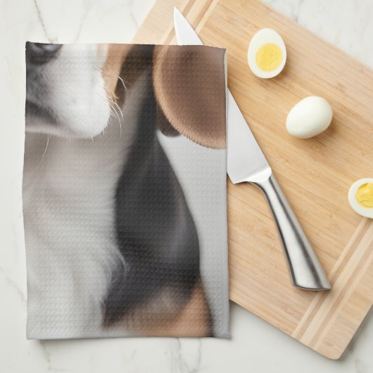 Niedlicher Beagle Geschirrtuch (Viertel Falte)