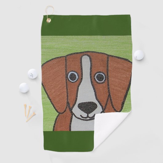 Niedlicher Beagle Golfhandtuch (Insitu)