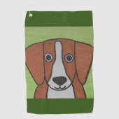 Niedlicher Beagle Golfhandtuch (Vorderseite)