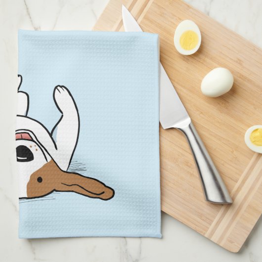 Niedlicher Beagle Happy Cartoon Dog Fun Animal Lov Geschirrtuch (Viertel Falte)