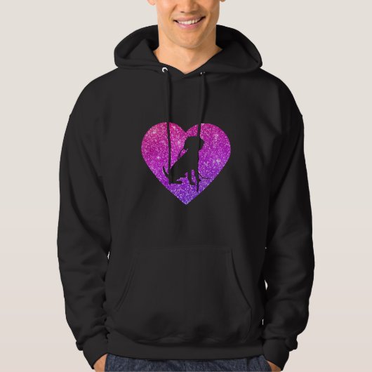 Niedlicher Beagle Herzhund für Mädchen Jugendliche Hoodie (Vorderseite)