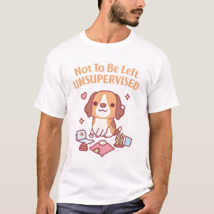Niedlicher Beagle Hund, der nicht unbeaufsichtigt T-Shirt