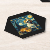 Niedlicher Beagle Hund Halloween Kürbislaterne Pum Untersetzer (angewinkelt)