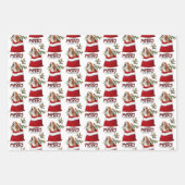 Niedlicher Beagle Hund in der Weihnachtsgeschenkta Geschenkpapier Set (Vorderseite)