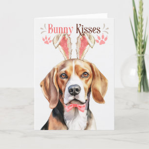 Niedlicher Beagle Hund in Ostern Feiertagskarte