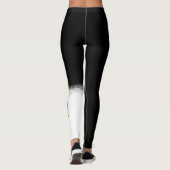 Niedlicher Beagle Hund in Schwarz-Weiß-Text und be Leggings (Rückseite)