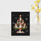 Niedlicher Beagle Hund liebt Weihnachtsbäume Weihn Karte (Gelbe Blume)