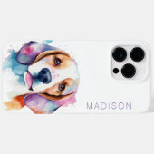 Niedlicher Beagle Hund Lover Wasserfarbe Case-Mate iPhone Hülle (Rückseite (Horizontal))