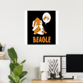 Niedlicher Beagle-Hund lügt Poster (Heimbüro)