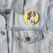 Niedlicher Beagle Hund Rasse Thunder_Cove Button (Beispiel)