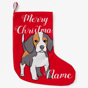 Niedlicher Beagle Hund Rasse Thunder_Cove Kleiner Weihnachtsstrumpf