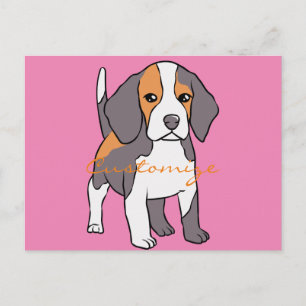 Niedlicher Beagle Hund Rasse Thunder_Cove Postkarte