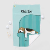 Niedlicher Beagle Hundeschluss Golfhandtuch (Insitu)