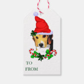 Niedlicher Beagle Liebt Weihnachtsgeschenke Geschenkanhänger (Vorderseite)