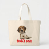 Niedlicher Beagle Lover Gift Puppy Dog Jumbo Stoffbeutel (Vorne)