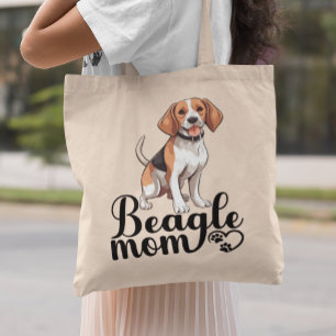 Niedlicher Beagle Mama Geschenk Funny Cartoon Welp Tragetasche