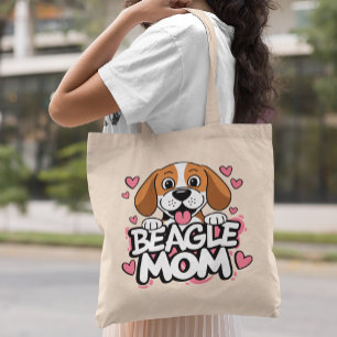 Niedlicher Beagle Mama Hund Lover Gaben Cartoon Be Tragetasche