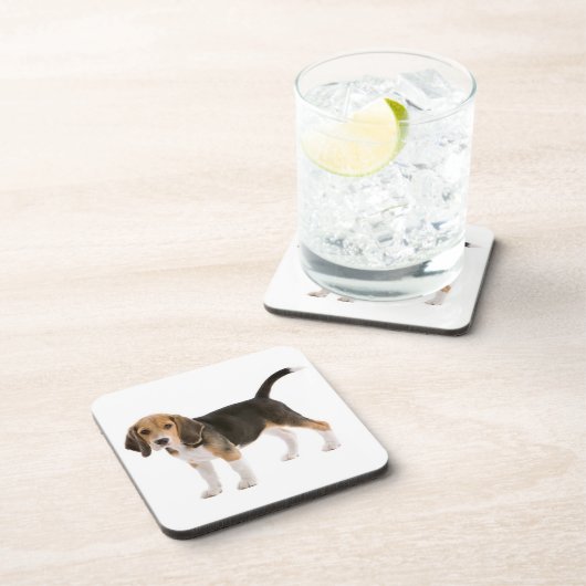 Niedlicher Beagle Mama Hund Lover Welpe Vater Adop Getränkeuntersetzer (Rechte Seite)