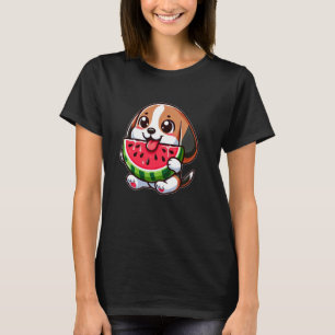 Niedlicher Beagle Melon Dog Watermelon T-Shirt