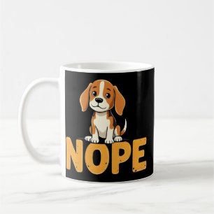 Niedlicher Beagle Nope Funny Lazy Dog Design Kaffeetasse