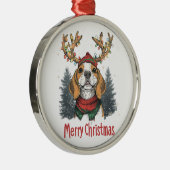 Niedlicher Beagle Ornament Aus Metall (Rechts)