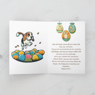 Niedlicher Beagle Ostersonntag wünscht Dankeskarte
