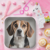 Niedlicher Beagle Pappteller (Party)