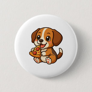 Niedlicher Beagle Pizza Pizza Pizza Liebhaber Cart Button
