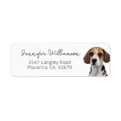Niedlicher Beagle Portrait Einfache Rücksendeadres (Vorne)