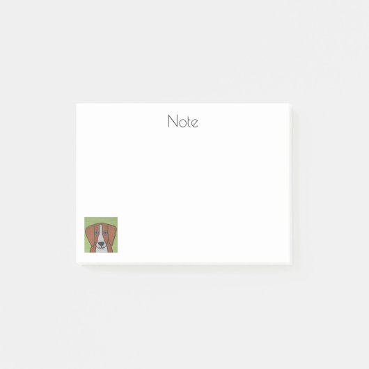 Niedlicher Beagle-Post-It-Note-Pad Post-it Klebezettel (Vorderseite)