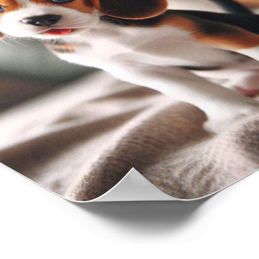 Niedlicher Beagle Poster (Ecke)