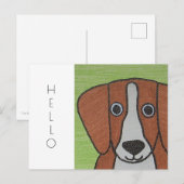 Niedlicher Beagle Postkarte (Vorne/Hinten)