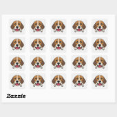 Niedlicher Beagle Quadratischer Aufkleber (Blatt)
