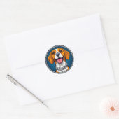 Niedlicher Beagle Runder Aufkleber (Umschlag)