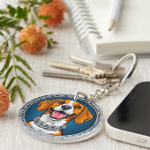 Niedlicher Beagle Schlüsselanhänger (Vorderseite rechts)