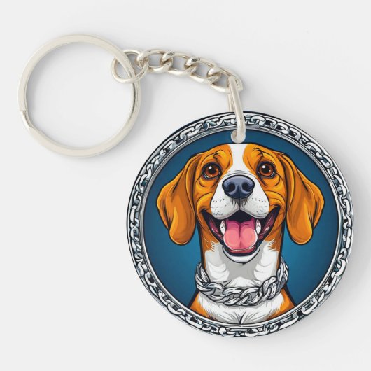 Niedlicher Beagle Schlüsselanhänger (Vorderseite)