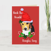 Niedlicher Beagle Weihnachten (Vorderseite)