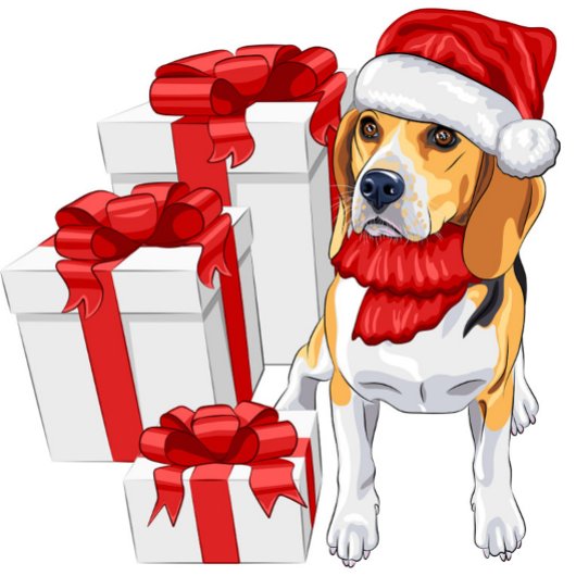 Niedlicher Beagle Weihnachten Postkarte