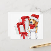 Niedlicher Beagle Weihnachten Postkarte
