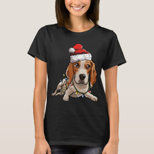 Niedlicher Beagle Weihnachtsbaum Lichter Weihnacht T-Shirt