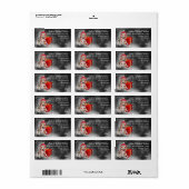 Niedlicher Beagle Weihnachtsmannmütze Rote GIF Box Adressaufkleber (Vorne)